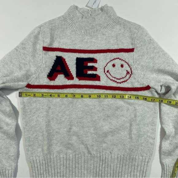 New American Eagle Smiley Mock Neck Sweater - Picture 6 of 7